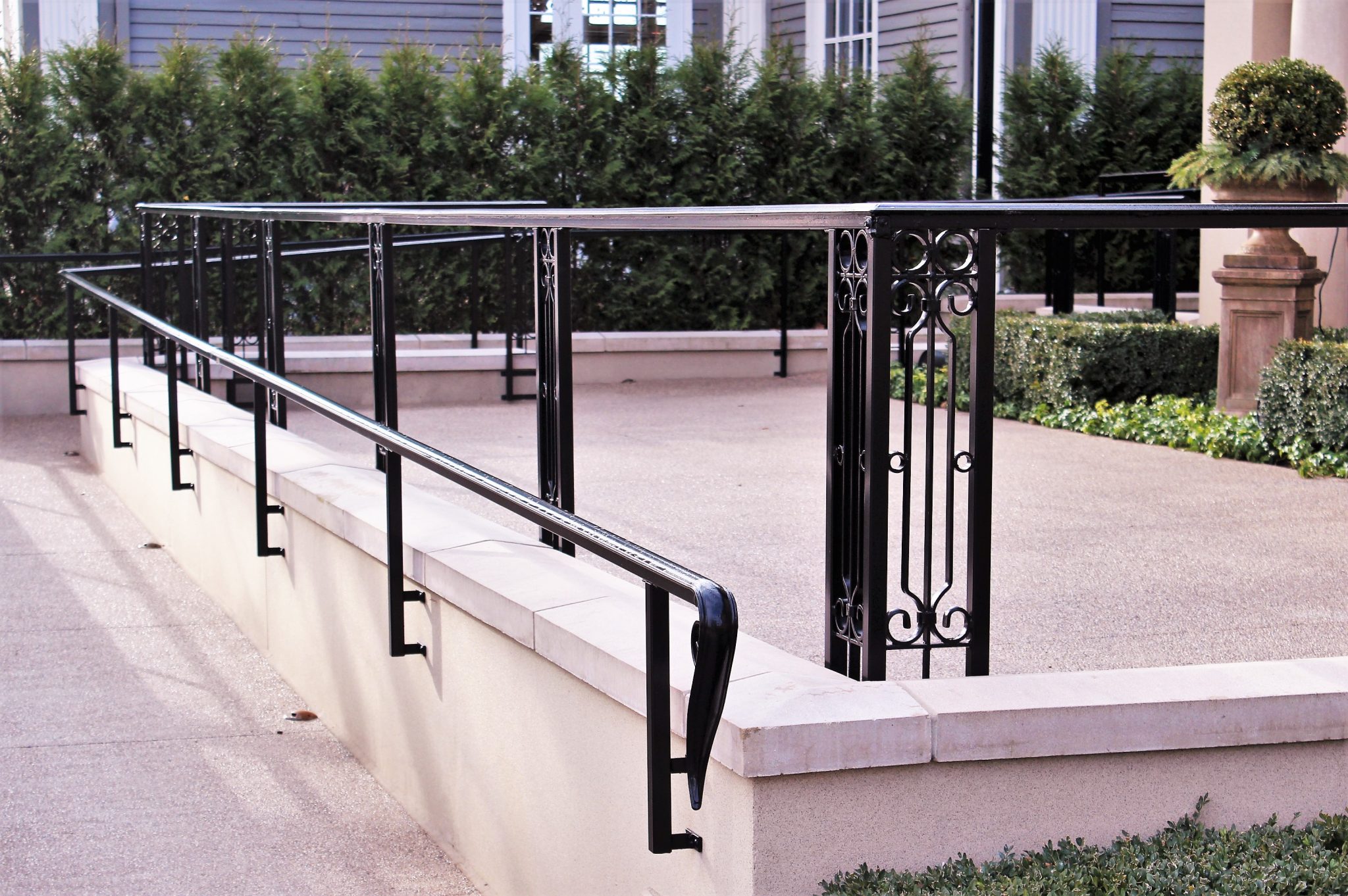 Boutique Restaurant ADA Ramp Rails Great Lakes Metal Fabrication